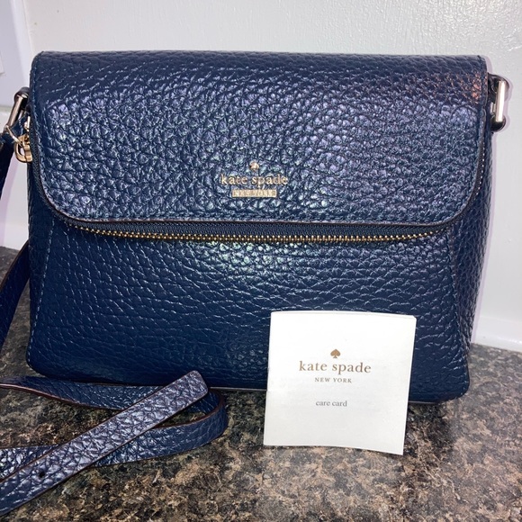 Kate Spade Navy Leather Satchel - Picture 3 of 9